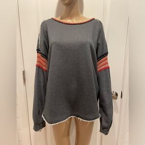 Natural Life Knit Trim Sweatshirt size S/M
